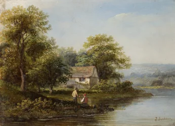 Blick auf den Tyne - Zwei Angler